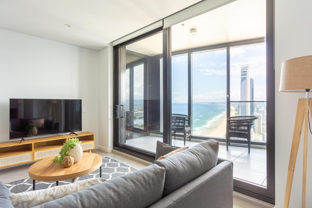 Sea View Beachfront Apartment In Surfers Guldkusten Exteriör bild
